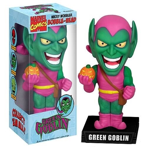 Marvel 7"H Green Goblin Wacky Wobbler Bobblehead Doll