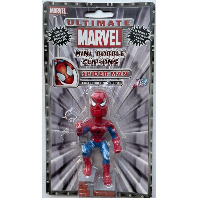 Marvel 4 1/2&quot;H Spider-Man Mini Bobble Clip-On