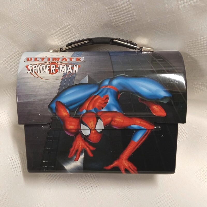 Marvel Ultimate Spider-Man Metal Mini Domed Tote (Black)
