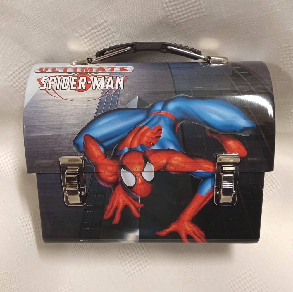 Marvel Ultimate Spider-Man Metal Mini Domed Tote (Black)