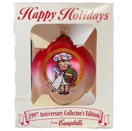 Campbell&#39;s Soup Kids Christmas Ornament Ball - 1997 - 100th Anniversary Collector&#39;s Edition