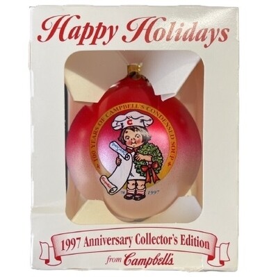 Campbell's Soup Kids Christmas Ornament Ball - 1997 - 100th Anniversary Collector's Edition