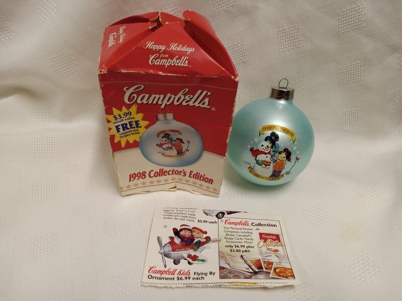 Campbell&#39;s Soup Kids Christmas Ornament Ball - 2008 Collector&#39;s Series *DAMAGED PACKAGING*