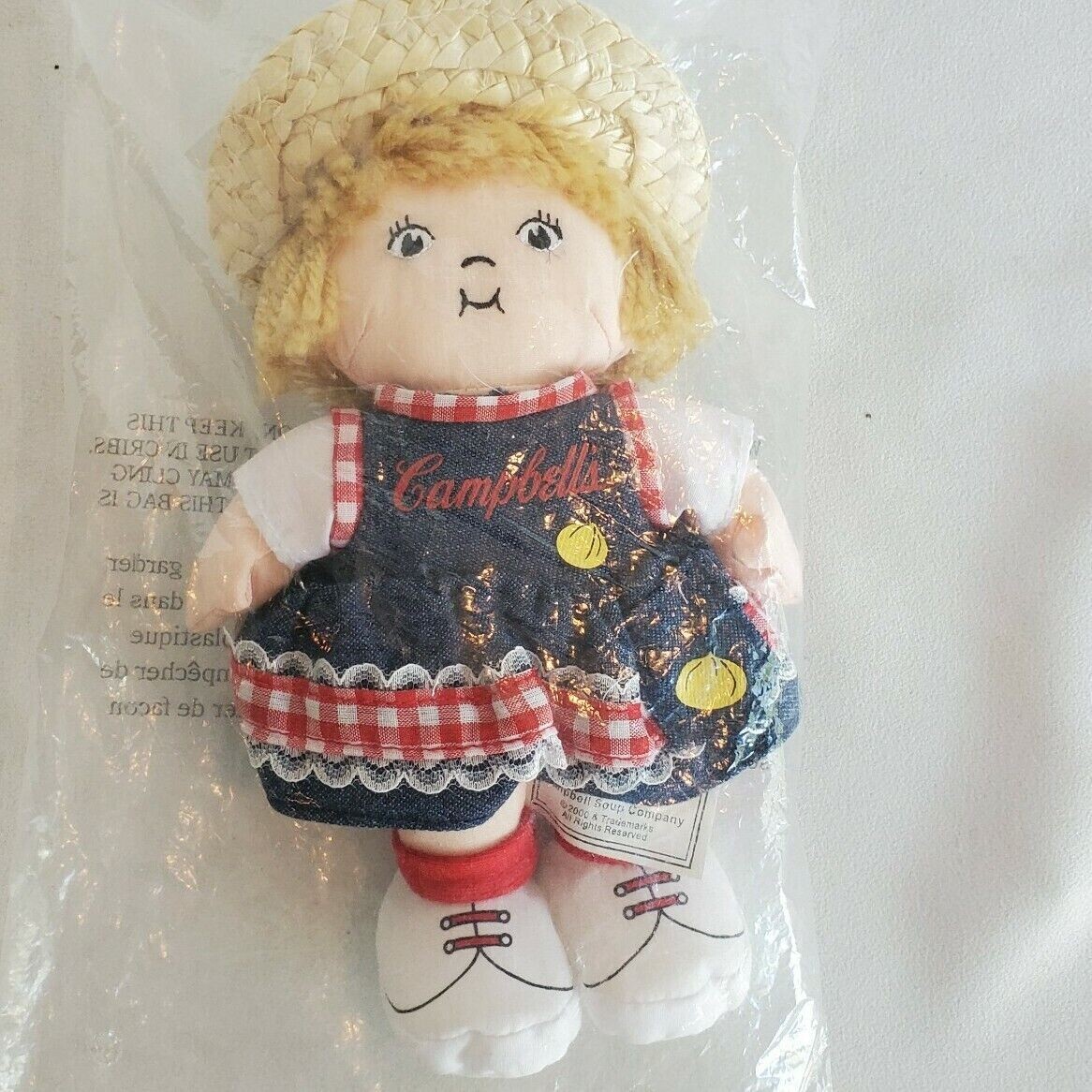 Campbell&#39;s Soup Kids 8&quot;H Girl Beanbag Doll - 2000
