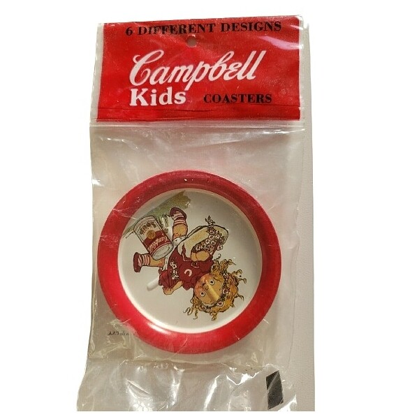 Set of 6 Campbell's Soup Kids 3 1/2"D Metal Coasters
