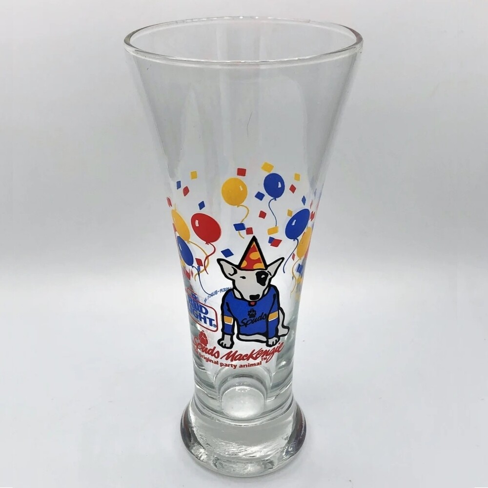 Bud Light Spuds MacKenzie Pilsner Glass