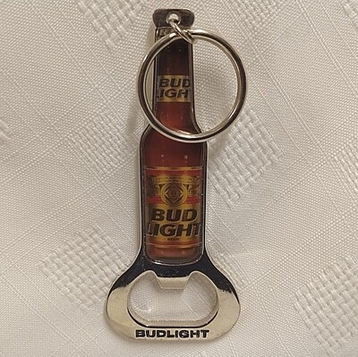 Bud Light Bottle Opener Keychain