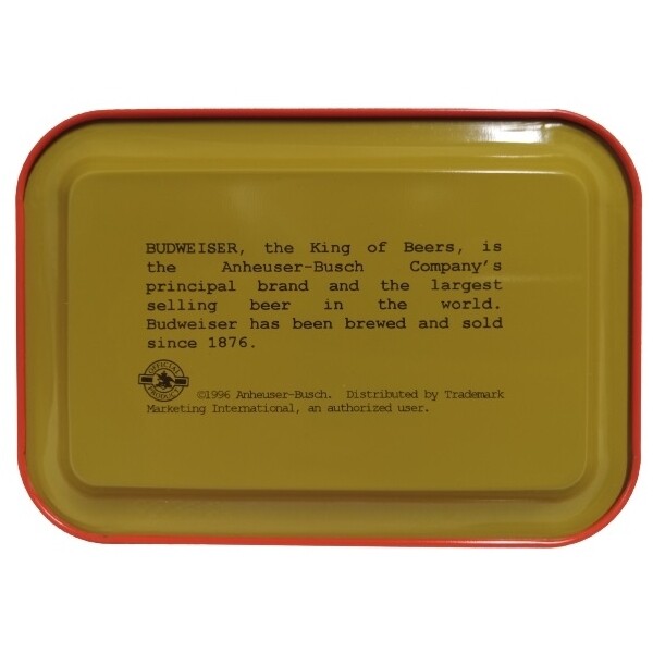 Budweiser Metal Tip Tray Red