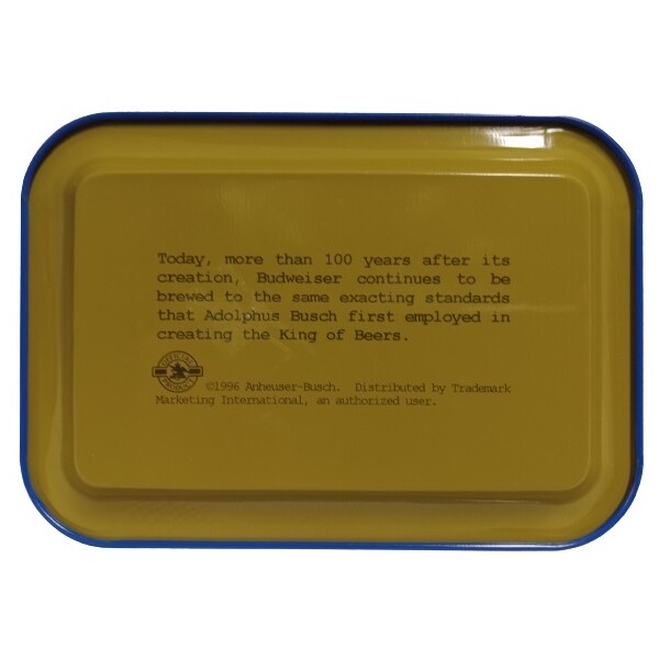 Budweiser Metal Tip Tray Blue