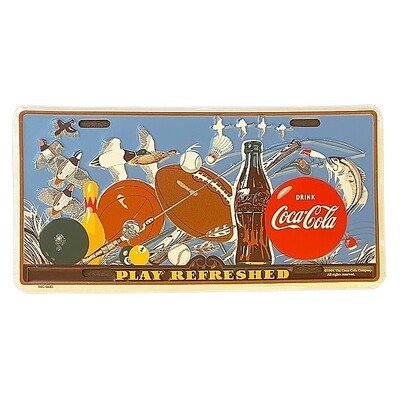 Coca-Cola Metal License Plate
