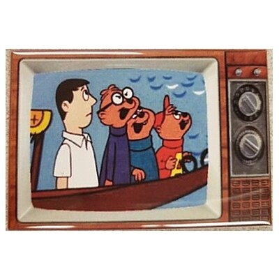 Alvin and the Chipmunks Cartoon Metal TV Magnet