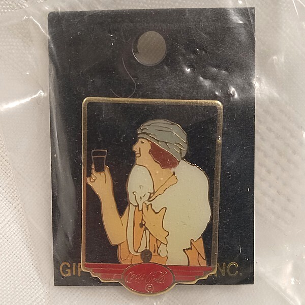 Coca-Cola Lady in Fur Enamel Pin / Tie Tack