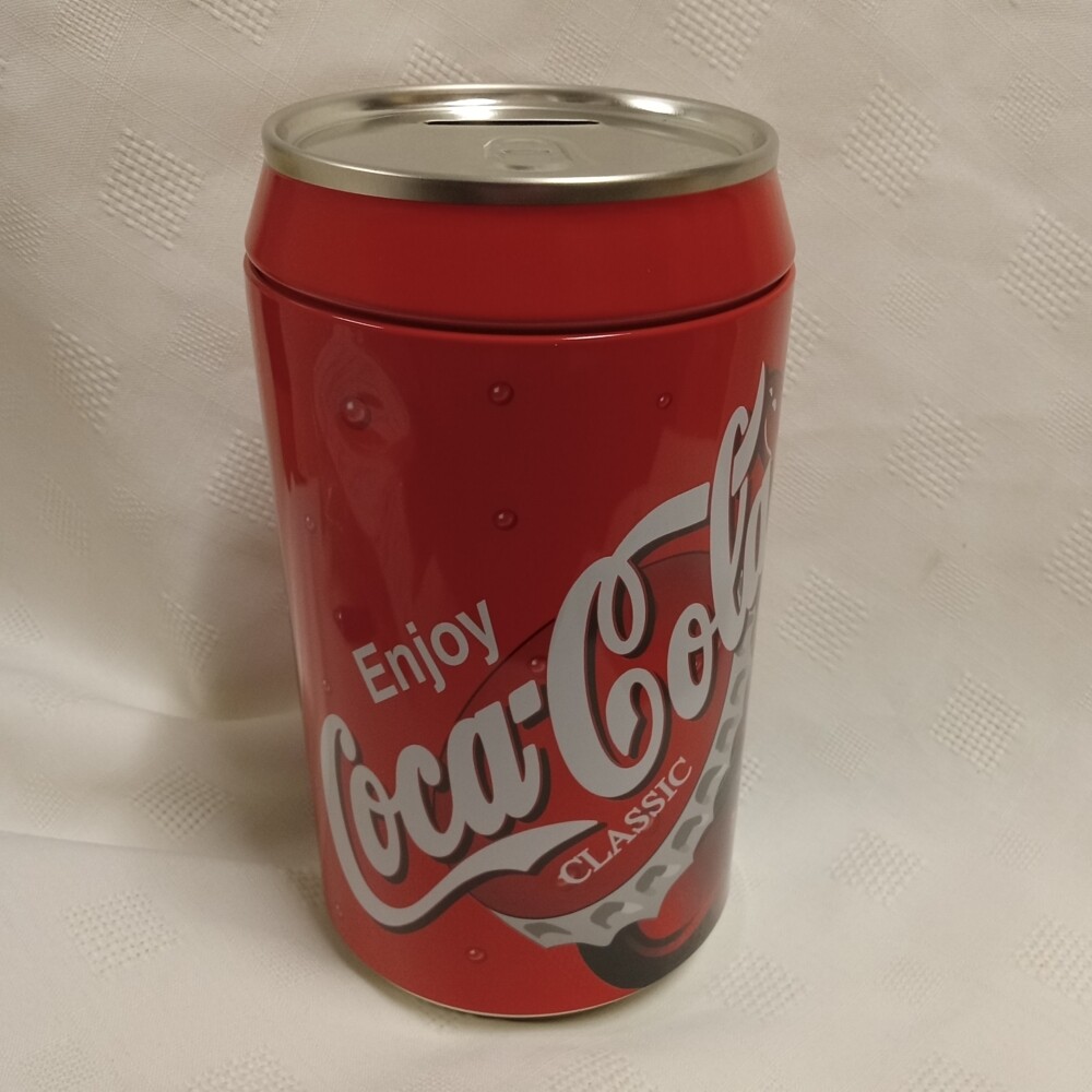 Coca-Cola LARGE Metal Bank Canister
