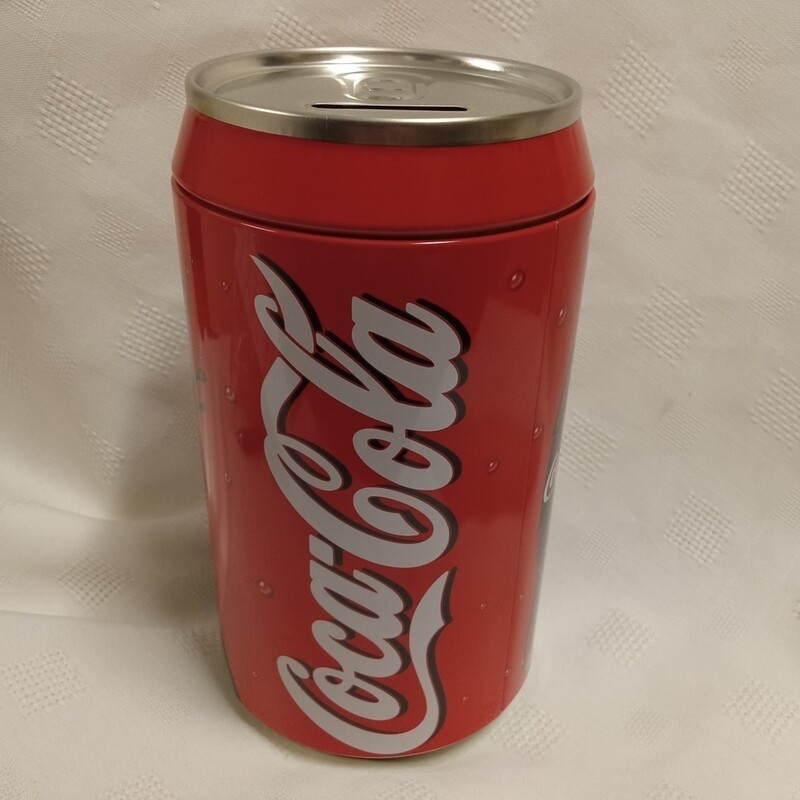 Coca-Cola LARGE Metal Bank Canister