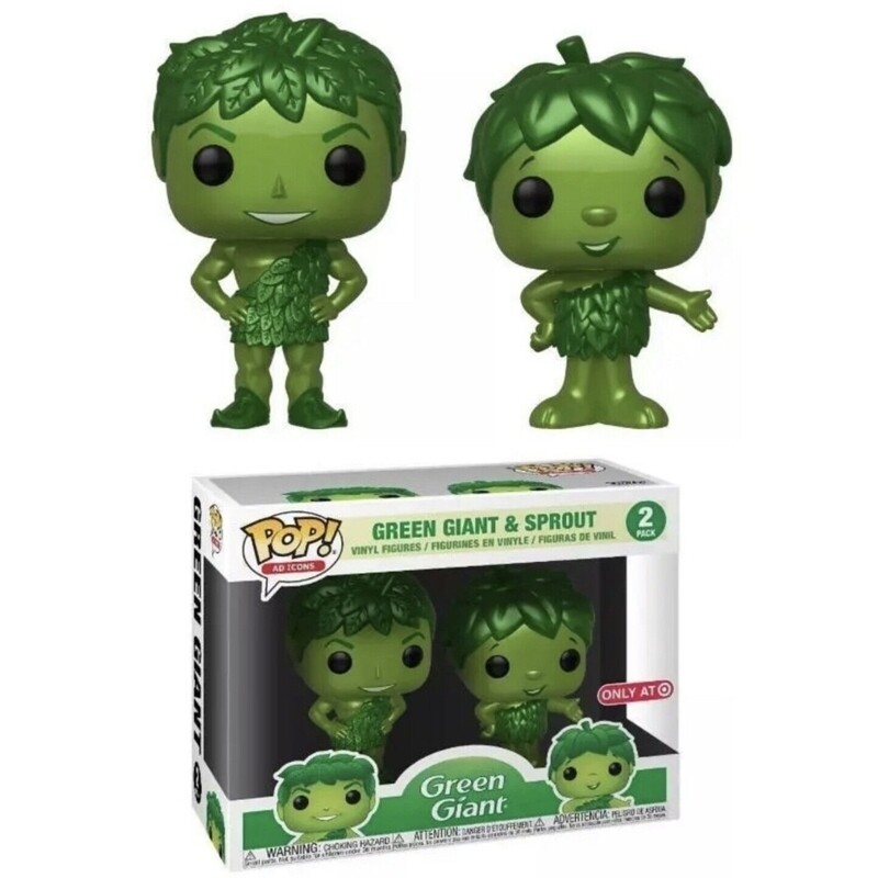 Green Giant and Sprout 3 3/4&quot;H POP! Ad Icons Vinyl Figures 2-Pack