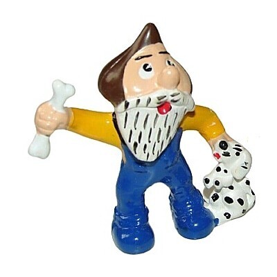 Hershey Nicholas Gish HersheyKins PVC Figure - Man with Dog and Bone