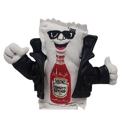 5 1/2"H Heinz "Leader of the Packet" Ketchup Bean Bag Character