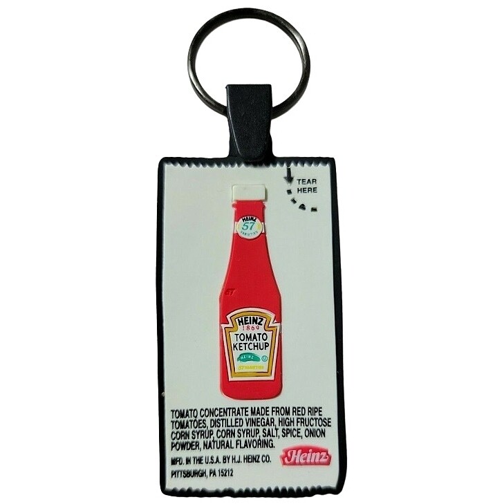 Heinz Ketchup Packet Rubber Keychain