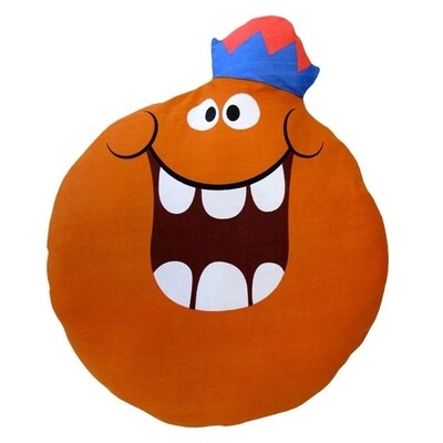 Funny Face Pillow - Jolly Olly Orange