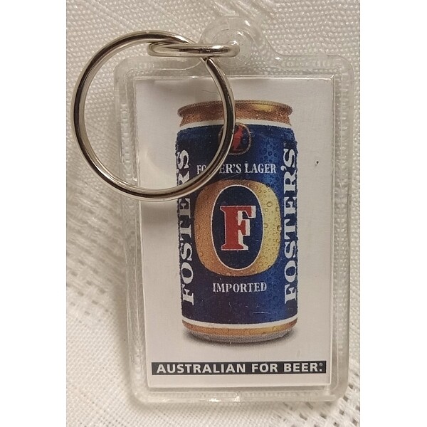 Foster's Beer Plastic Keychain