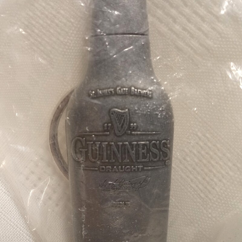 Guinness Metal Keychain with Bottle Opener