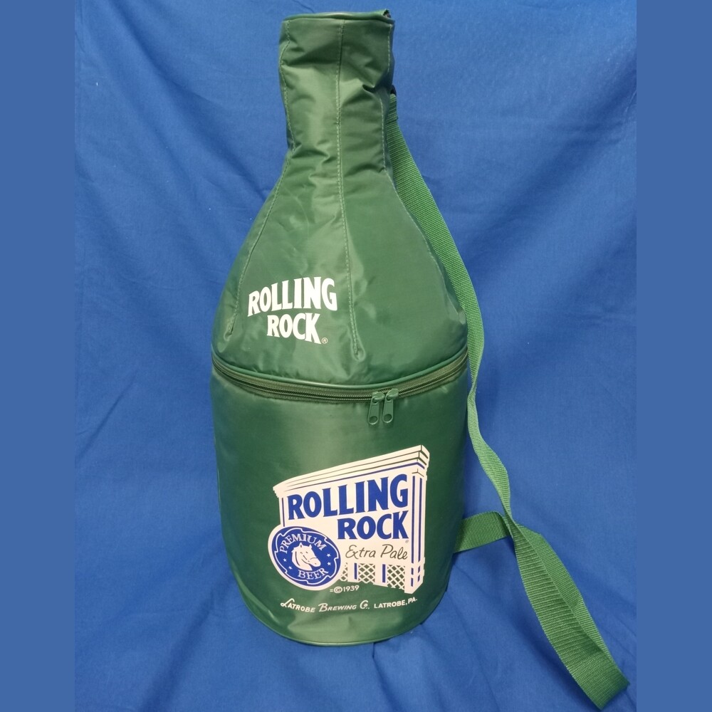 Rolling Rock Insulated Canvas Cooler with Carry/Shoulder Strap