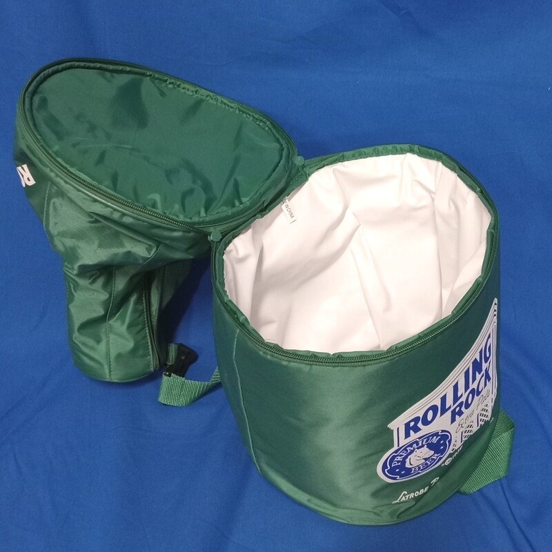 Rolling Rock Insulated Canvas Cooler with Carry/Shoulder Strap