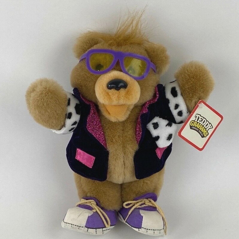 11&quot;H Teddy Grahams Bear Plush with Embroidered Jacket
