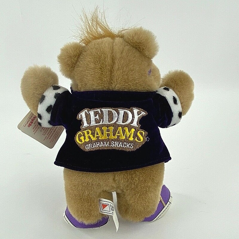 11"H Teddy Grahams Bear Plush with Embroidered Jacket