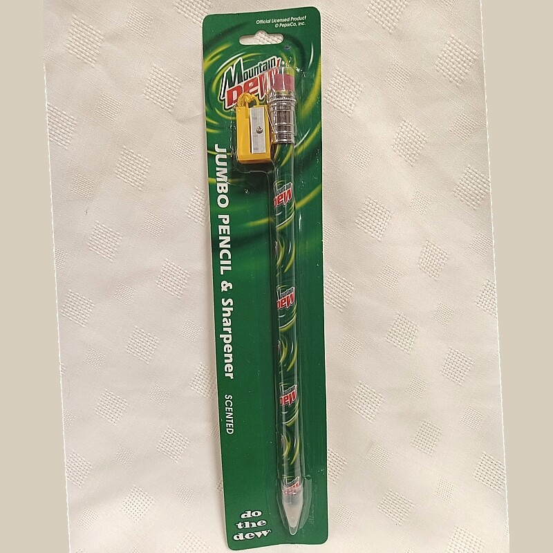 Mountain Dew "Scented" Jumbo 12"L Pencil & Sharpener