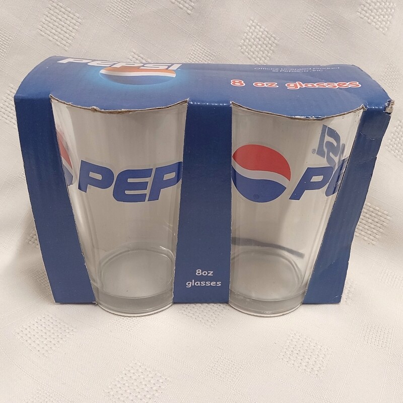 Pepsi 8 oz. Glasses (2 in a boxed set)