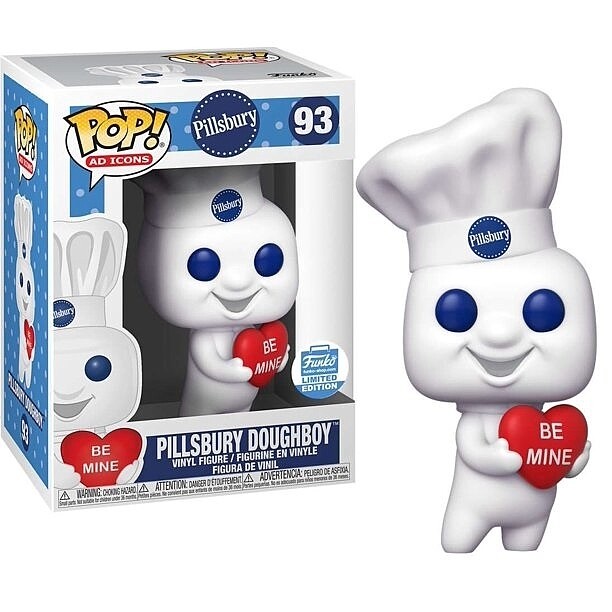 Pillsbury Doughboy 3 3/4&quot;H POP! Ad Icons Figure #93 &quot;Be Mine&quot;