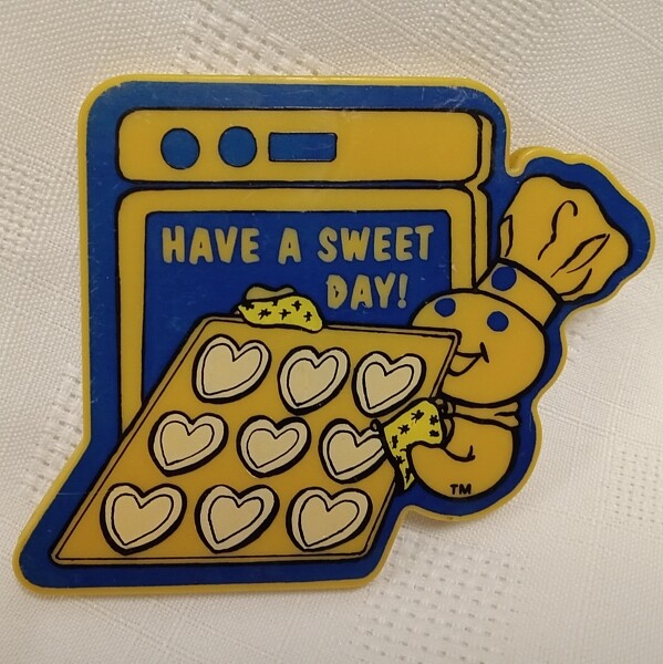 Pillsbury Doughboy Plastic Magnet &quot;Have A Sweet Day&quot;