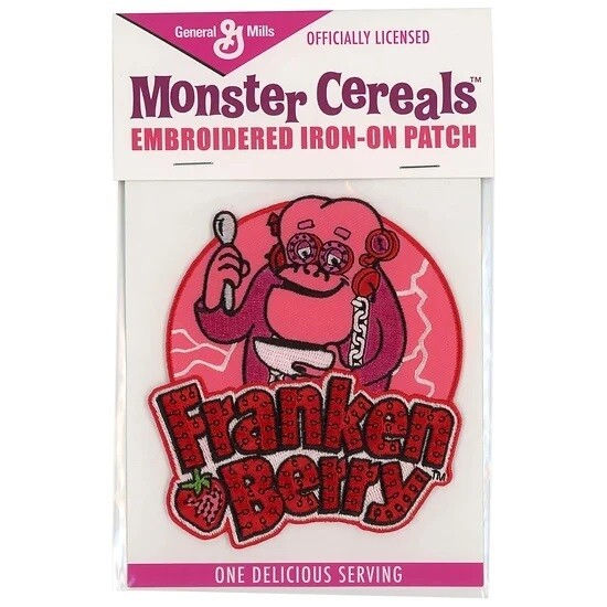 Franken Berry Monster Cereal Embroidered Patch