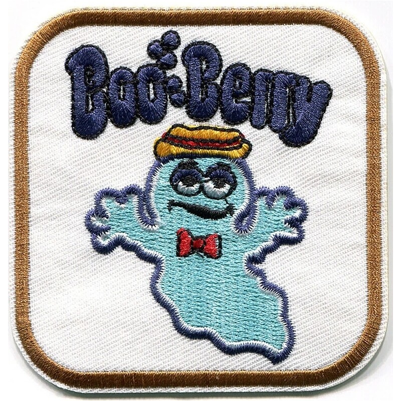 Boo Berry Monster Cereal Embroidered Patch with Border