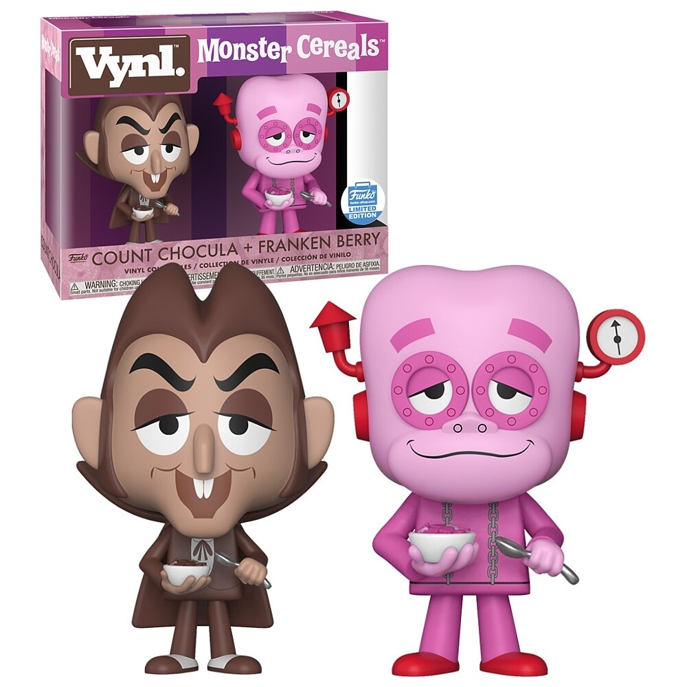 Monster Cereals Set of 2 Funko Vynl Figures - Count Chocula and Franken Berry
