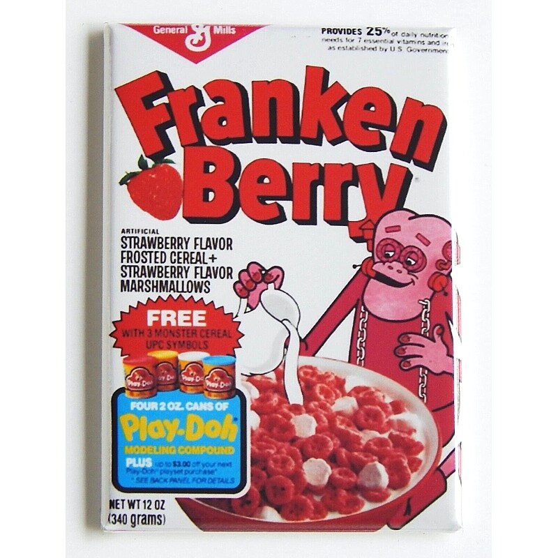 Monster Cereals Franken Berry Cereal Box Magnet