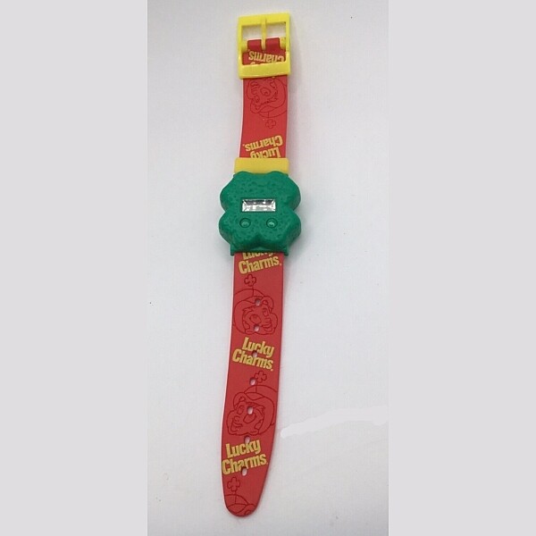 General Mills Lucky Charms Green Clover Plastic Watch