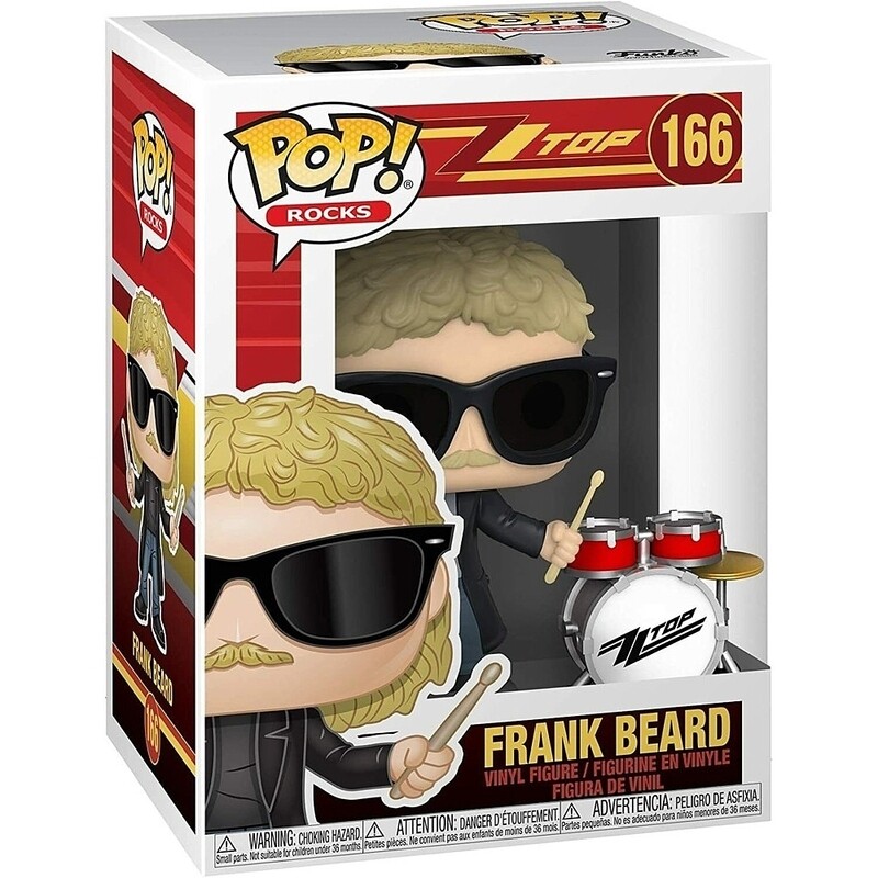 ZZ Top Frank Beard 3 3/4"H POP! Rocks Vinyl Figure #166 *DAMAGED BOX*