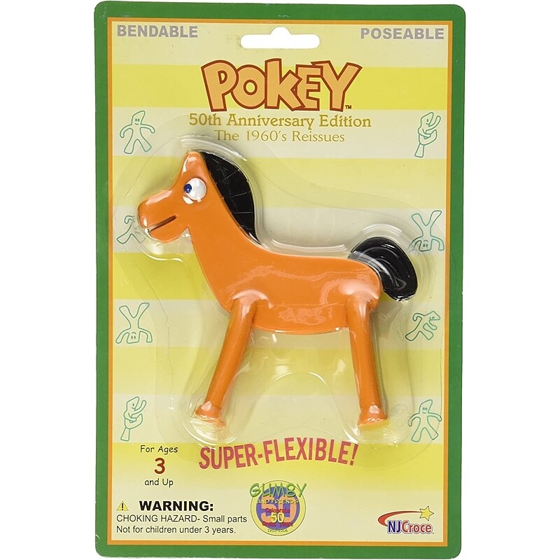 6&quot;H Retro Pokey 50th Anniversary Bendable Figure
