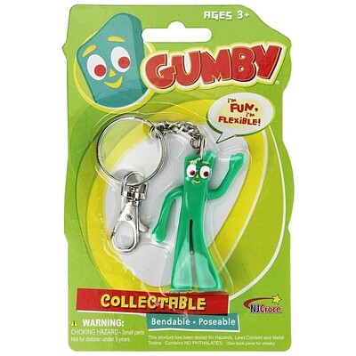 3"H Gumby Bendable Figural Keychain