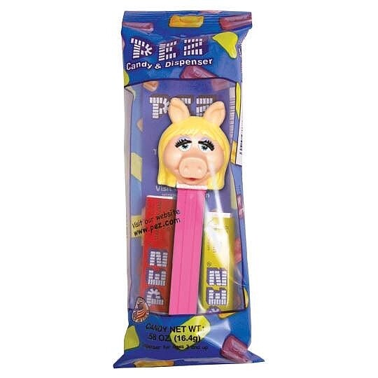 Muppets Miss Piggy PEZ Dispenser Blue Package - RETIRED