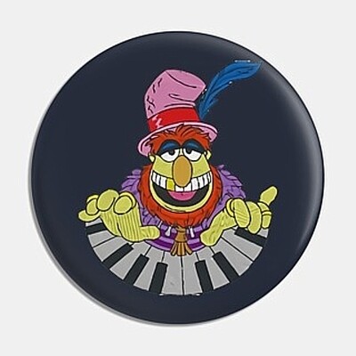 2 1/4"D Muppets Dr. Teeth Pinback Button