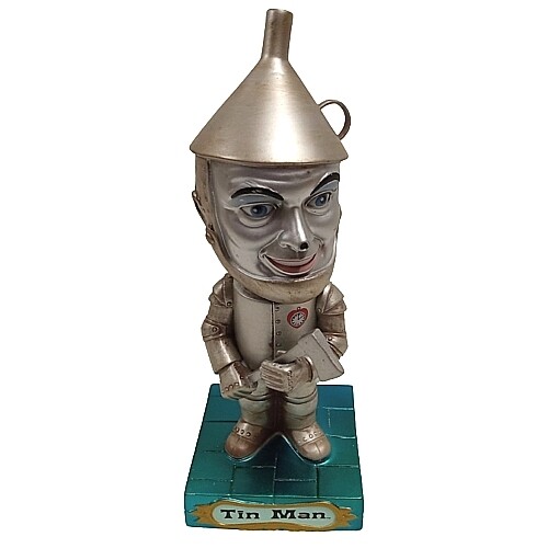 CHASE 7&quot;H Wizard of Oz Tin Man Wacky Wobbler Bobblehead Doll * Emerald Green Metallic Base