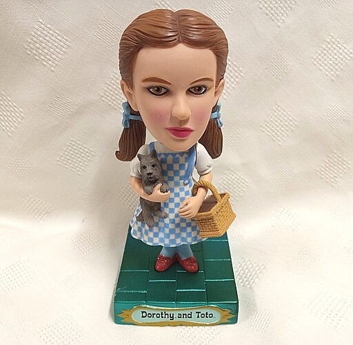 CHASE 7&quot;H Wizard of Oz Dorothy Wacky Wobbler Bobblehead Doll * Emerald Green Metallic Base