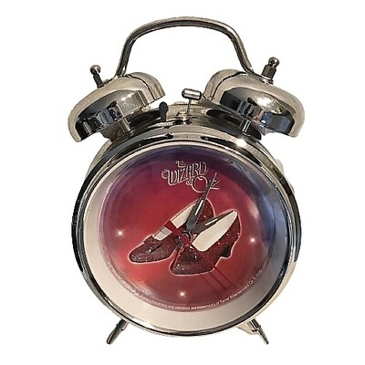 Wizard of Oz Ruby Red Slippers Twin Bell Alarm Clock from VANDOR
