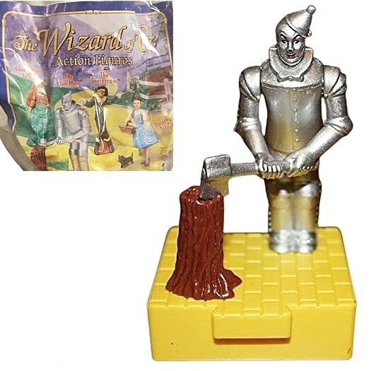 4&quot;H Wizard of Oz Tin Man Yellow Brick Road Blockbuster Toy 1997 Mint In Package