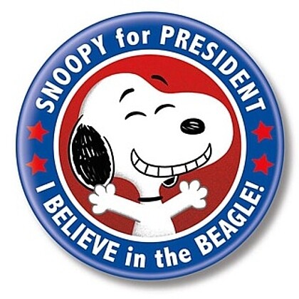 Snoopy For President Pinback Button