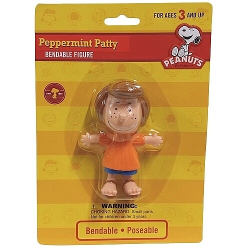 4"H Peanuts Peppermint Patty Bendable Figure