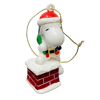 3"H Snoopy on Chimney PVC Ornament